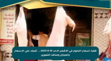 قفزة أسعار اللحوم في الأقصر الأحد 10-8-2025… تعرف على الأسعار بالمجازر ومنافذ التموين
